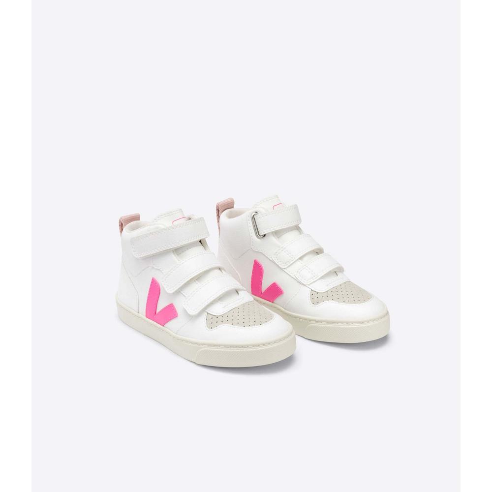 Veja V-10 MID CWL Cipő Gyerek White/Pink | HU 798XYU